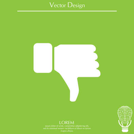 Vector hand with thumb down iconのイラスト素材