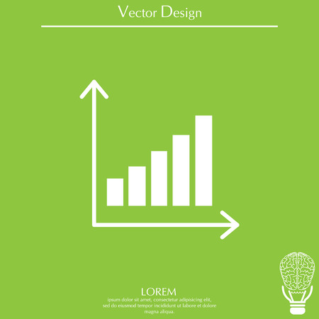 Vector growing graph iconのイラスト素材