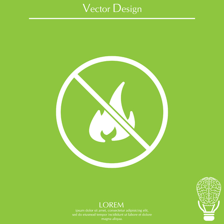 no fire sign iconのイラスト素材