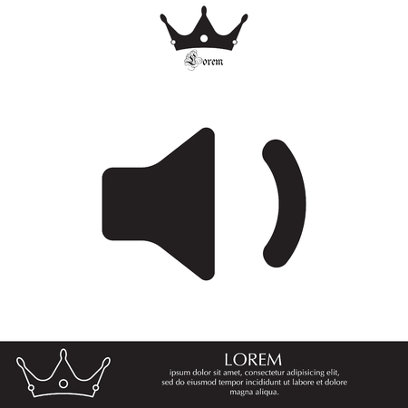 volume low sign, vector design for websiteのイラスト素材