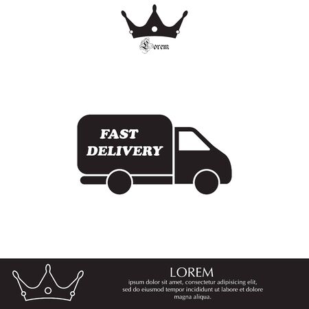 fast delivery icon . Vector illustration.のイラスト素材
