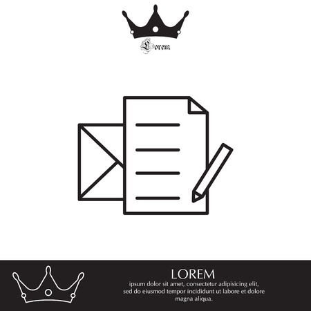 write a message iconのイラスト素材