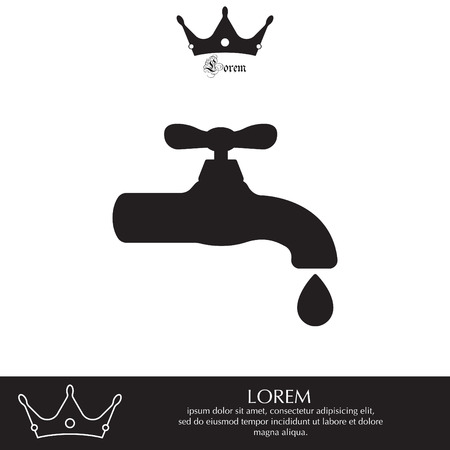 Water tap vector iconのイラスト素材