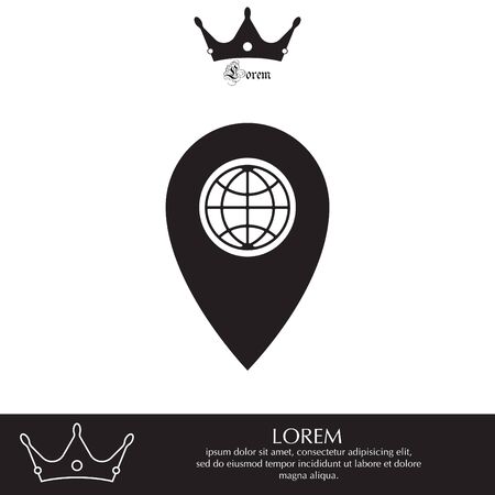 Map pointer flat iconのイラスト素材