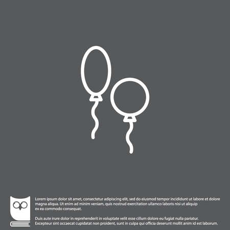 Web line icon. Balloonsのイラスト素材