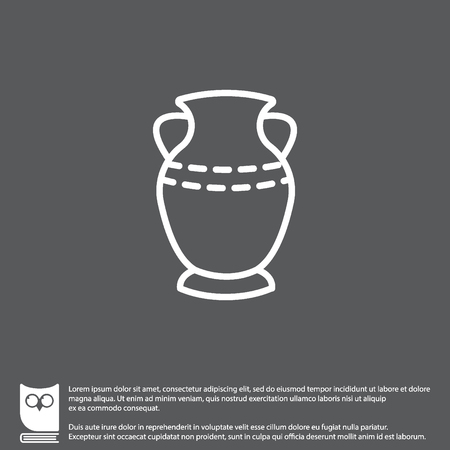 Web line icon. Vase.のイラスト素材