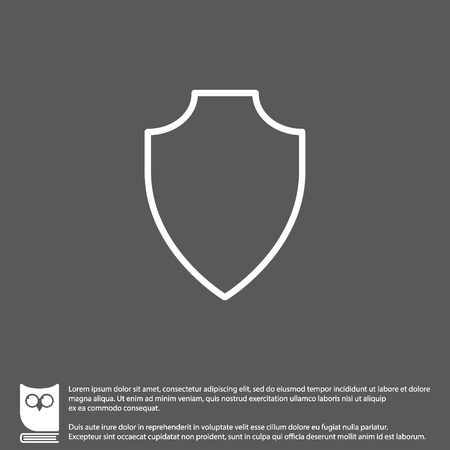 Web line icon. Shield.のイラスト素材
