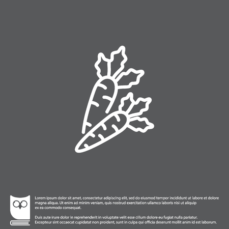 Web line icon. Carrotのイラスト素材