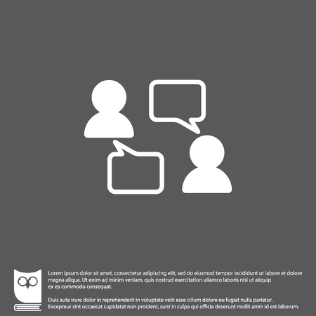 Web line icon. Business; Negotiations, dialogのイラスト素材