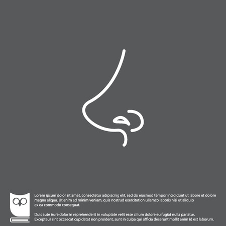 Web line icon. Noseのイラスト素材