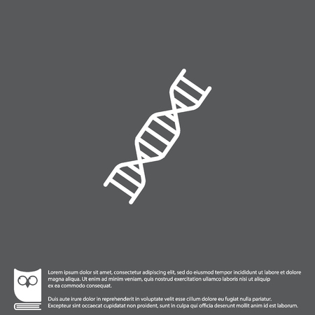 Web line icon. DNA moleculeのイラスト素材