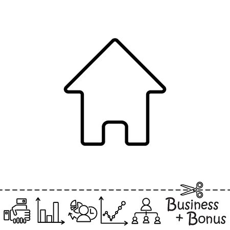 Web line icon. Homeのイラスト素材