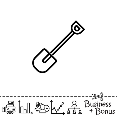 Web line icon. Shovelのイラスト素材