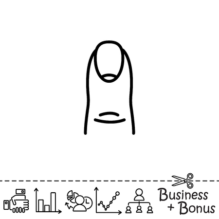 Web line icon. The finger with the nailのイラスト素材