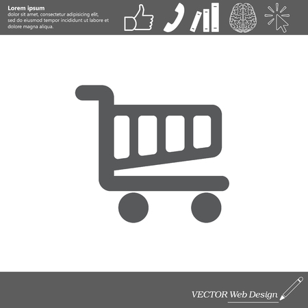 Vector shopping cart iconのイラスト素材