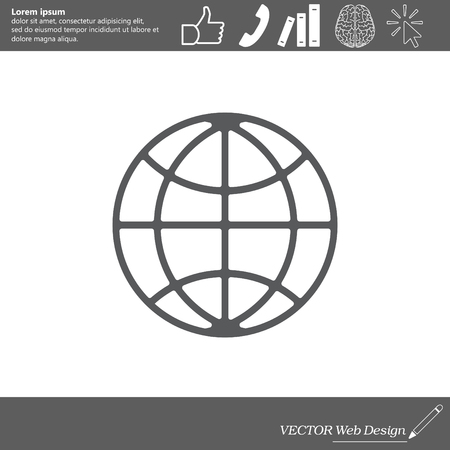 The globe icon.のイラスト素材