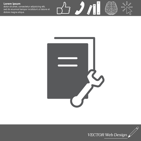 Document Settings Iconのイラスト素材