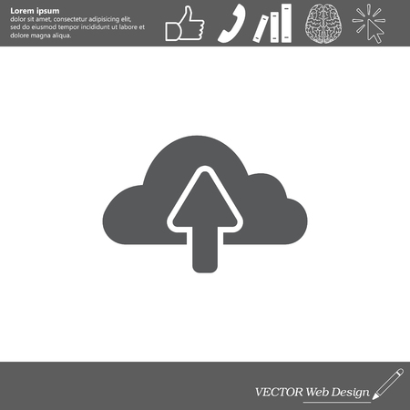 cloud upload iconのイラスト素材