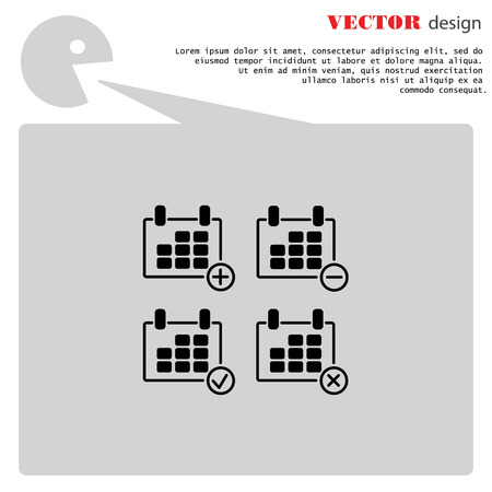 Web line icon. Calendarのイラスト素材