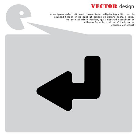 Web line icon. Arrow down -  leftのイラスト素材