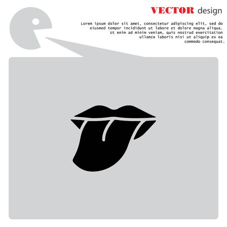 Web icon. Tongue. vector illustrationのイラスト素材