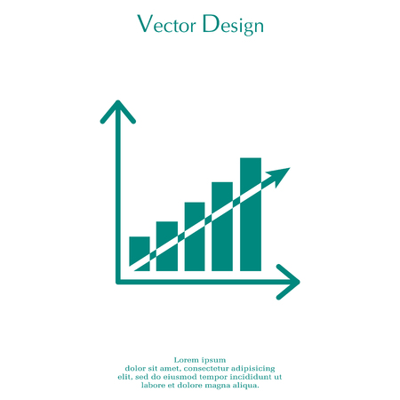 Vector growing graph iconのイラスト素材