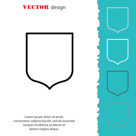 Web line icon. Shield.のイラスト素材