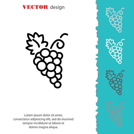 Web line icon. Grapes, bunches of grapesのイラスト素材
