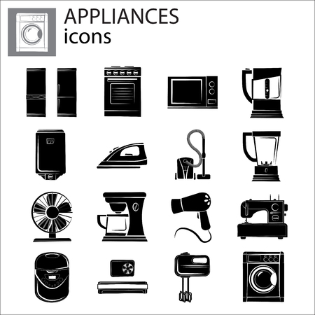 Household appliances setのイラスト素材