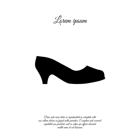 Women's high heel shoes  black icon designのイラスト素材
