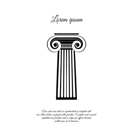 Greek Column icon designのイラスト素材
