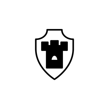 Web line icon, shield.のイラスト素材