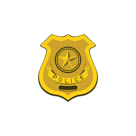 Color vector image, police badge.のイラスト素材