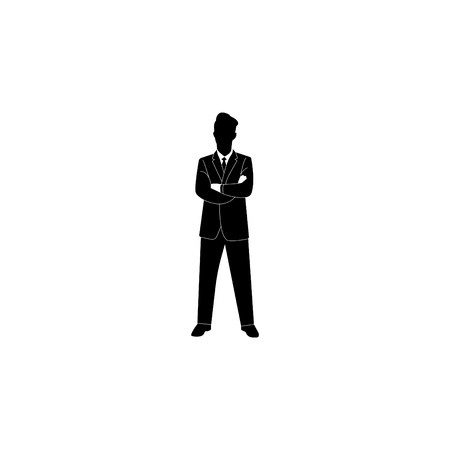 Businessman crossing his hands icon.のイラスト素材