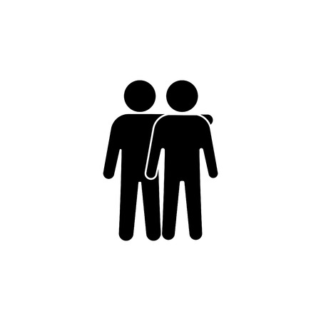 Friends icon vector illustration. Friendship sign. "Best friend" symbolのイラスト素材