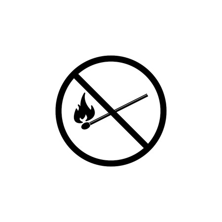 no fire sign icon. vector illustrationのイラスト素材