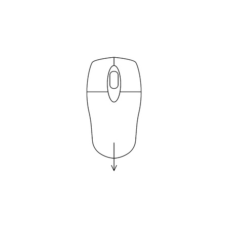 mouse scroll icon. vector illustrationのイラスト素材