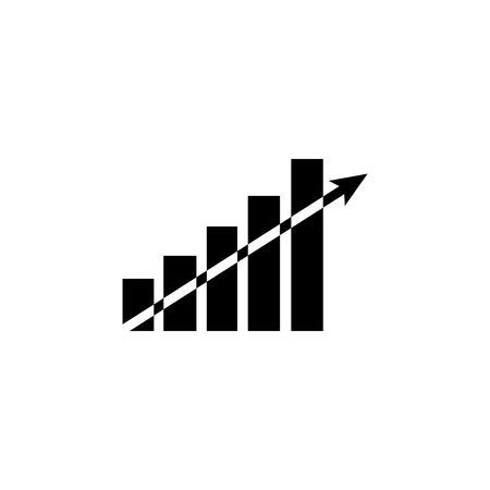 Vector growing graph icon vector illustrationのイラスト素材