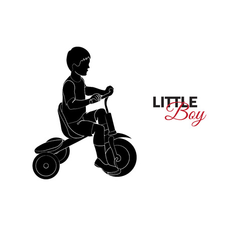 Little child, baby. Little boy riding a bicycleのイラスト素材