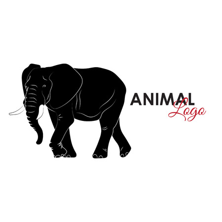 Elephant icon logo symbolのイラスト素材