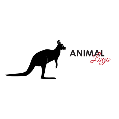 Kangaroo icon logo symbol vector illustrationのイラスト素材