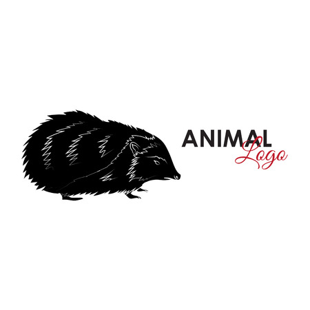 Hedgehog icon logo symbolのイラスト素材