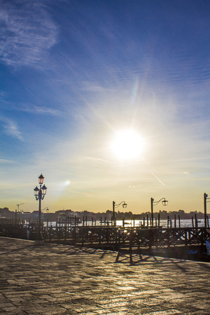 jetty in Veniceの写真素材