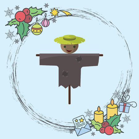 Color image. Scarecrowのイラスト素材