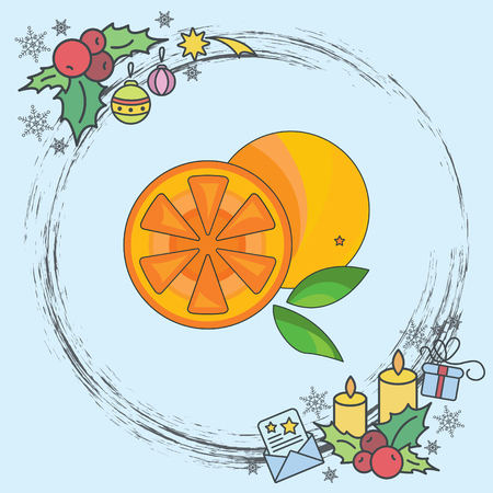 Color vector illustration. Orange iconのイラスト素材
