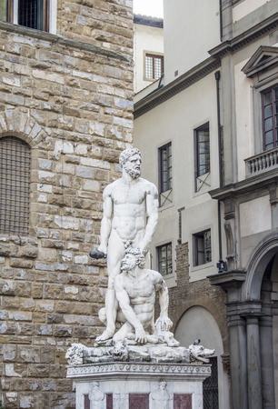 Sculptures of Piazza della Signoria in Florenceの写真素材