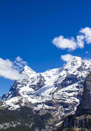 Swiss Alps. Alpine mountains. Mountain landscape. Tourist photo. Spring in the Alpsの写真素材