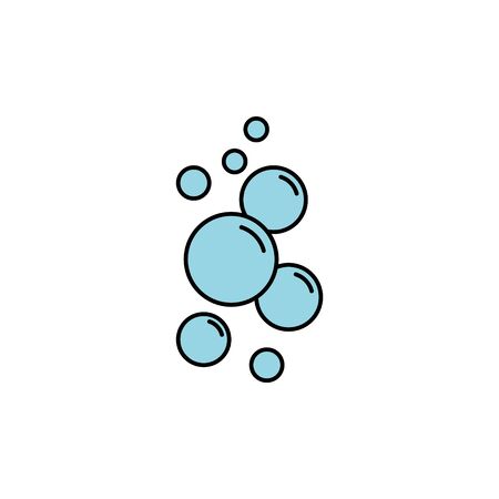 bubble vector color iconのイラスト素材