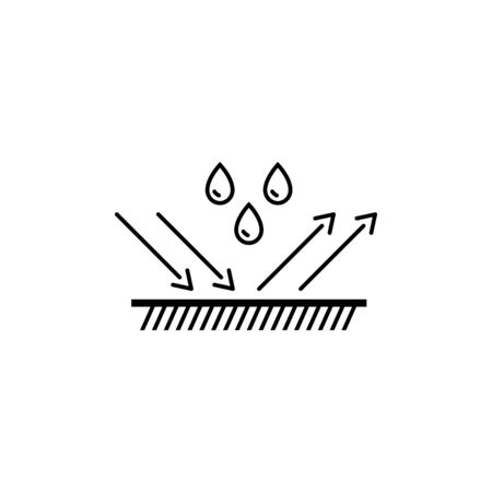 water repellent surface vector line iconのイラスト素材