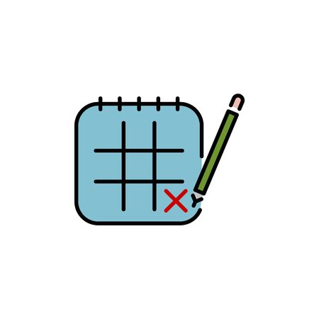 Calendar, pencil, marking day color icon vectorのイラスト素材